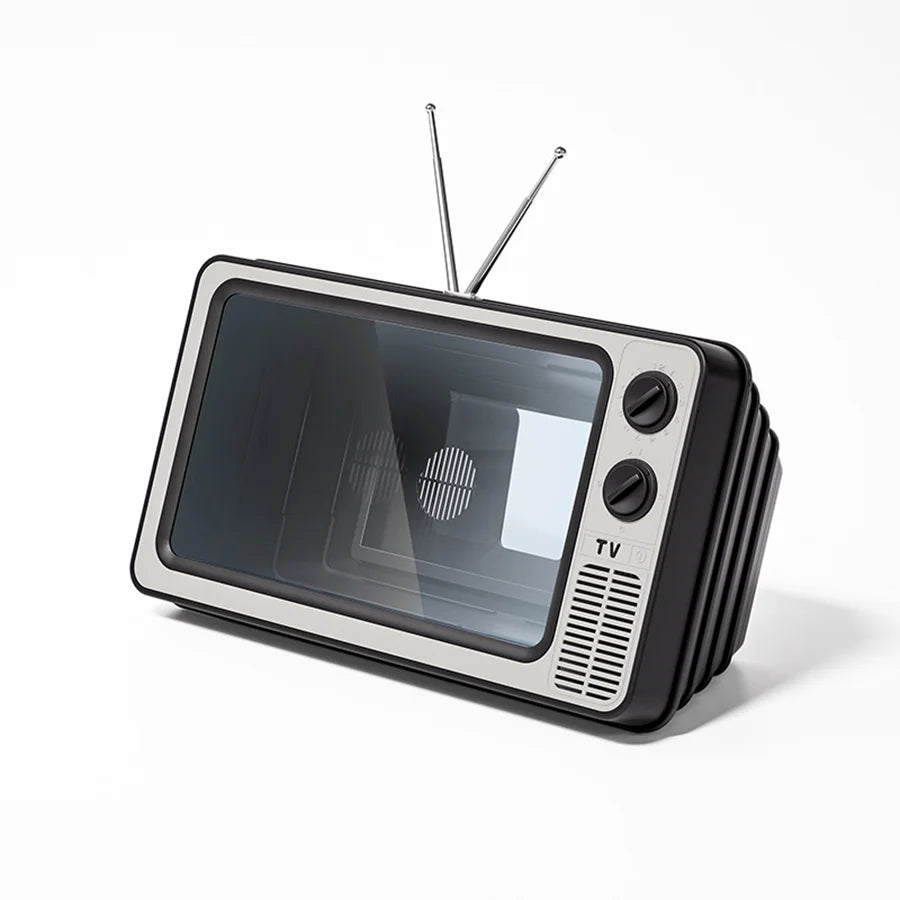 Telefon Ekran Büyütücü | Standlı Telefon Tutucu | HD Video Amplifikatör | Göz Koruma | Retro TV Kutusu - Mağazam