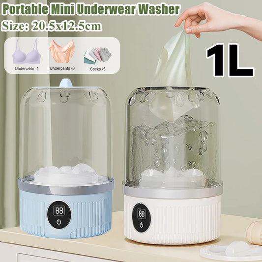 Kablosuz Mini Çamaşır Makinesi | Şarjlı 1L Taşınabilir İç Çamaşırı Yıkayıcı - Mağazam